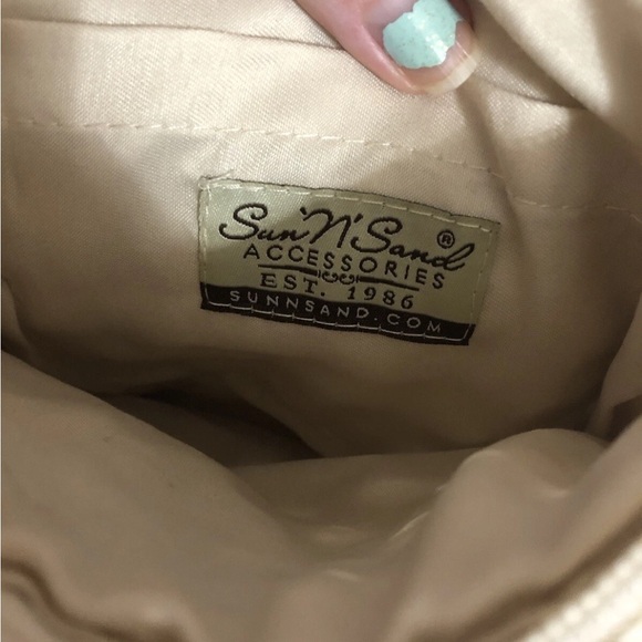 Sun N Sand Macrame Fringe Crossbody Bag Beaded Beachy Boho - Picture 5 of 6